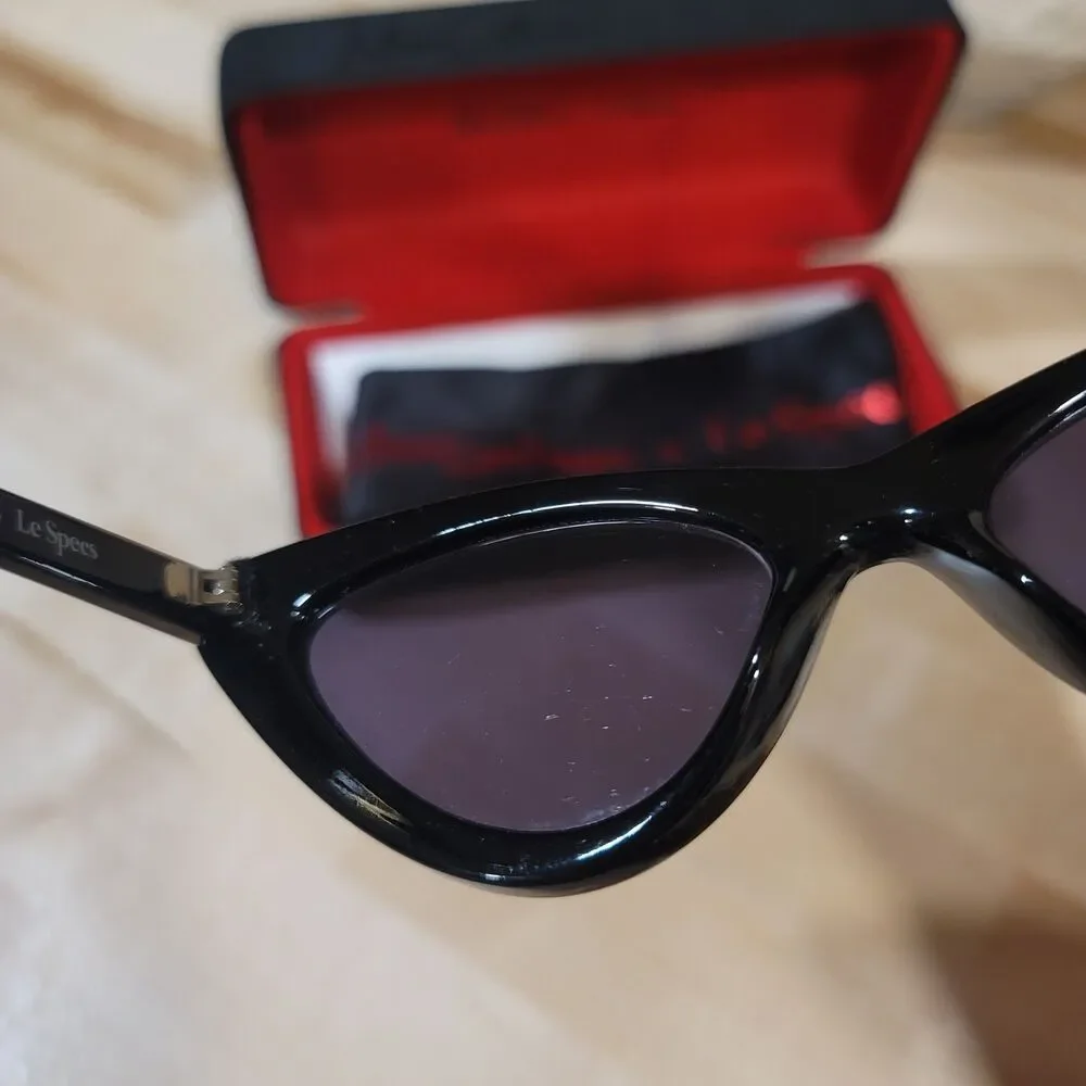Adam Selman X Le Specs The Last Lolita 1602115 Black Cat Eye Womens Sunglasses